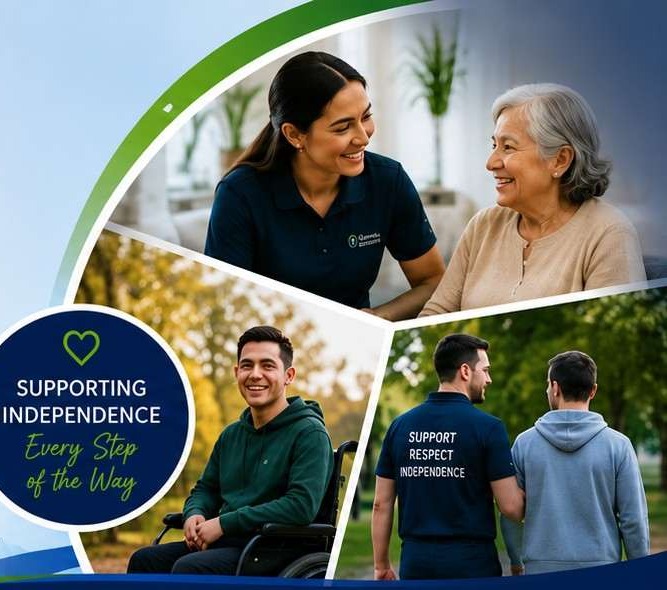 Support workers and people participating in community life